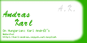 andras karl business card